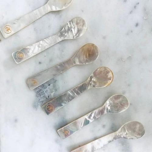 Mother of Pearl Spoons (Set of two) | Haute Caviar Company .