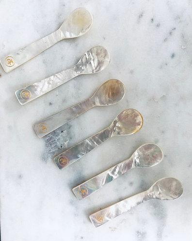 Mother of Pearl Spoons (Set of 6) | Haute Caviar Company .